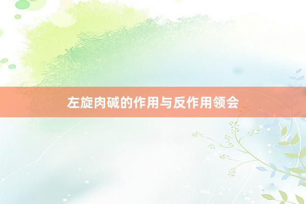 左旋肉碱的作用与反作用领会